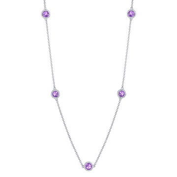 Tacori Crescent Embrace Amethyst Station Necklace