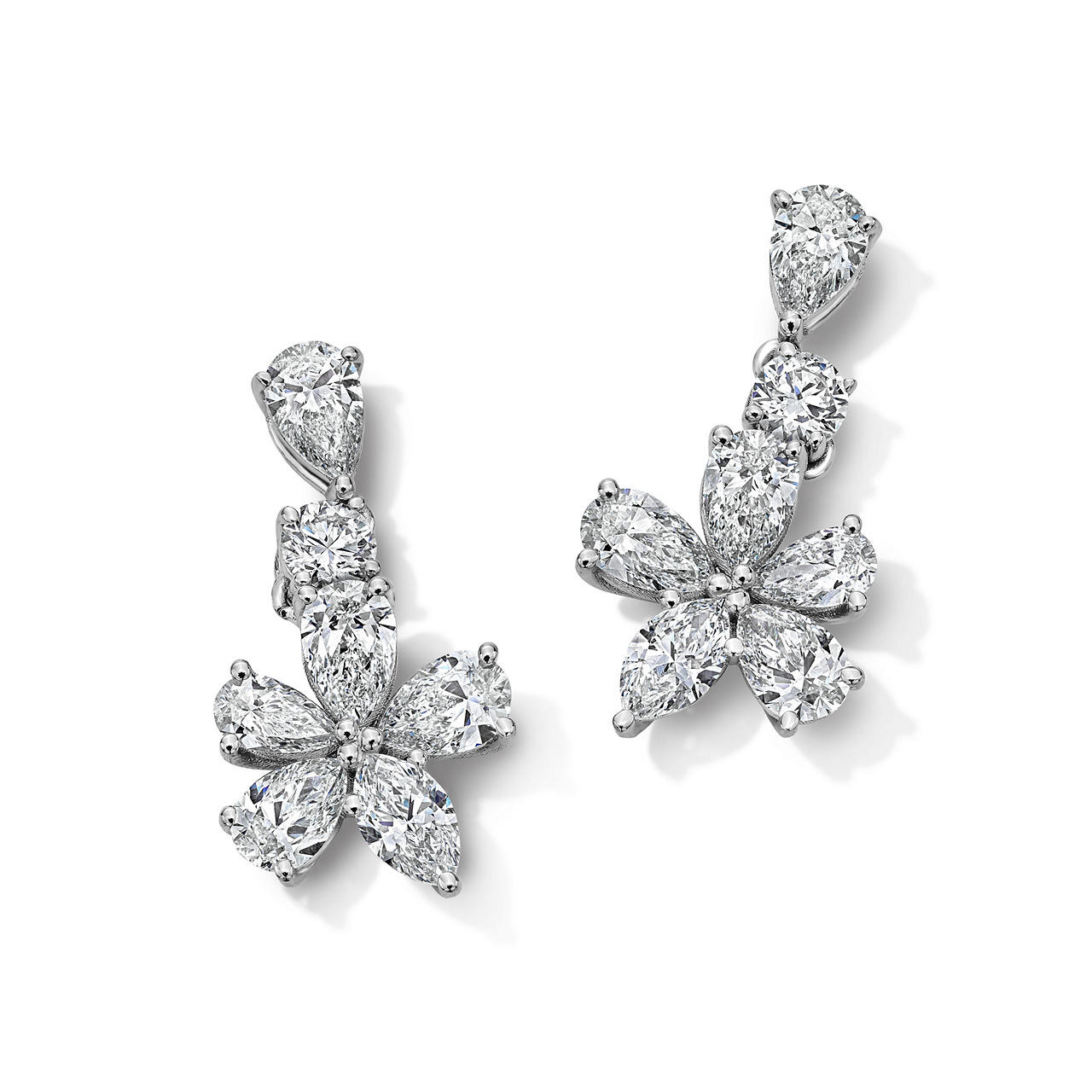 Flower Diamond Dangle Earrings (5.22tw) 0