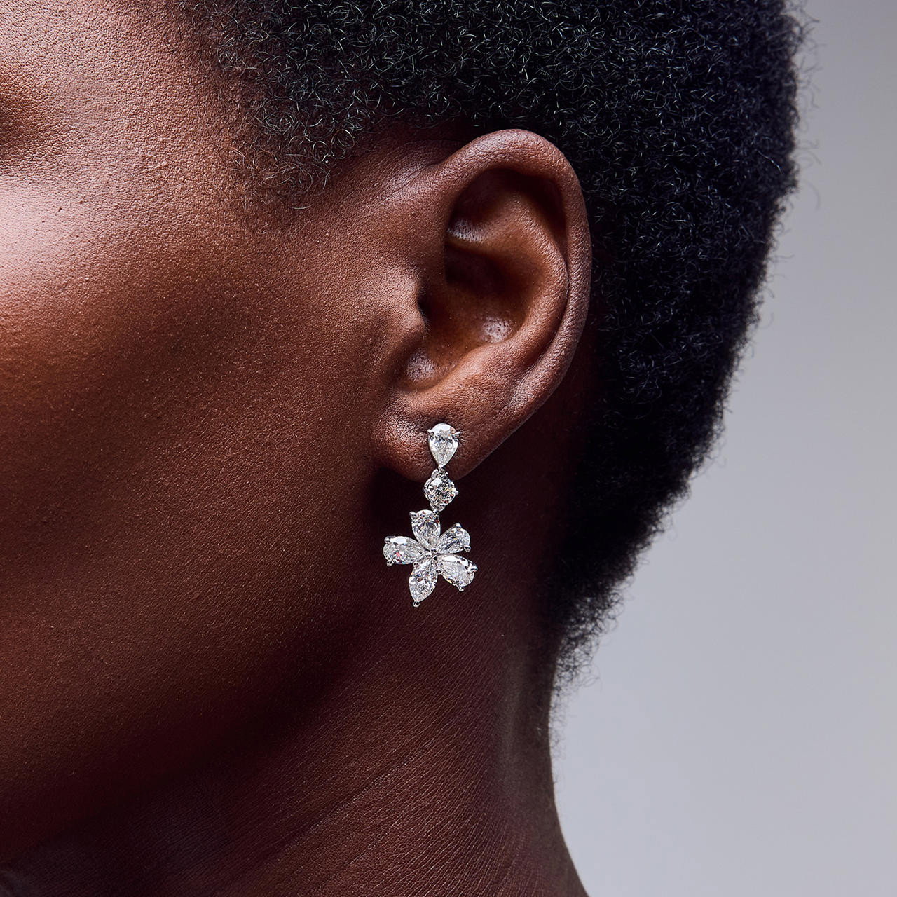 Flower Diamond Dangle Earrings (5.22tw) 1