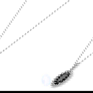4 ct. Blue Sapphire Diamond Pendant Necklace 0
