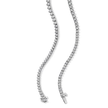 Diamond Riviera Necklace (20tw) In White Gold 14K