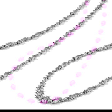 31.82 ct. Pink Sapphire Diamond Necklace 1