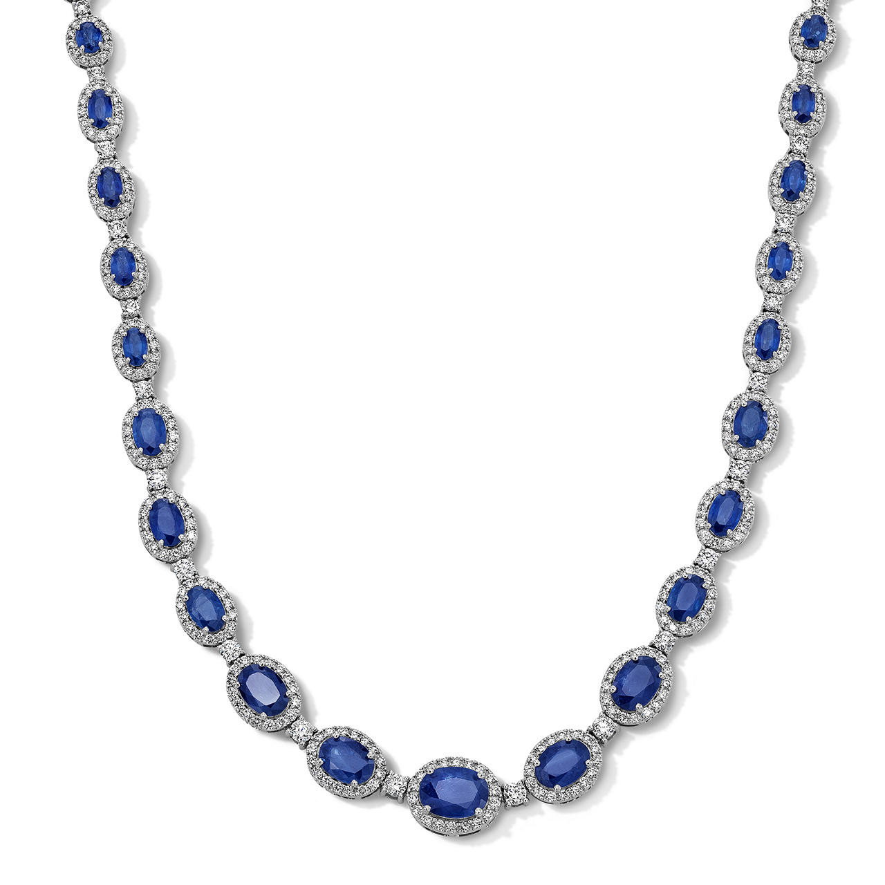 Blue Sapphire Diamond Necklace (16.70tw) 0