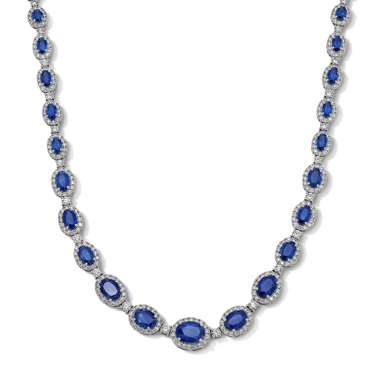 Blue Sapphire Diamond Necklace (16.70tw) 0