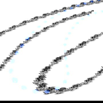 16.70 ct. Blue Sapphire Diamond Necklace 1