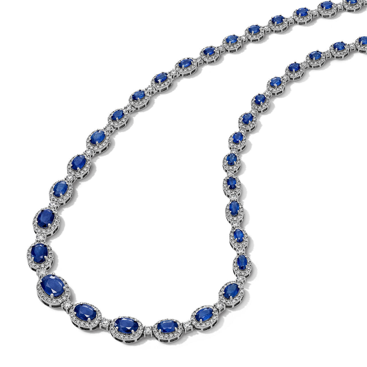 Blue Sapphire Diamond Necklace (16.70tw) 1