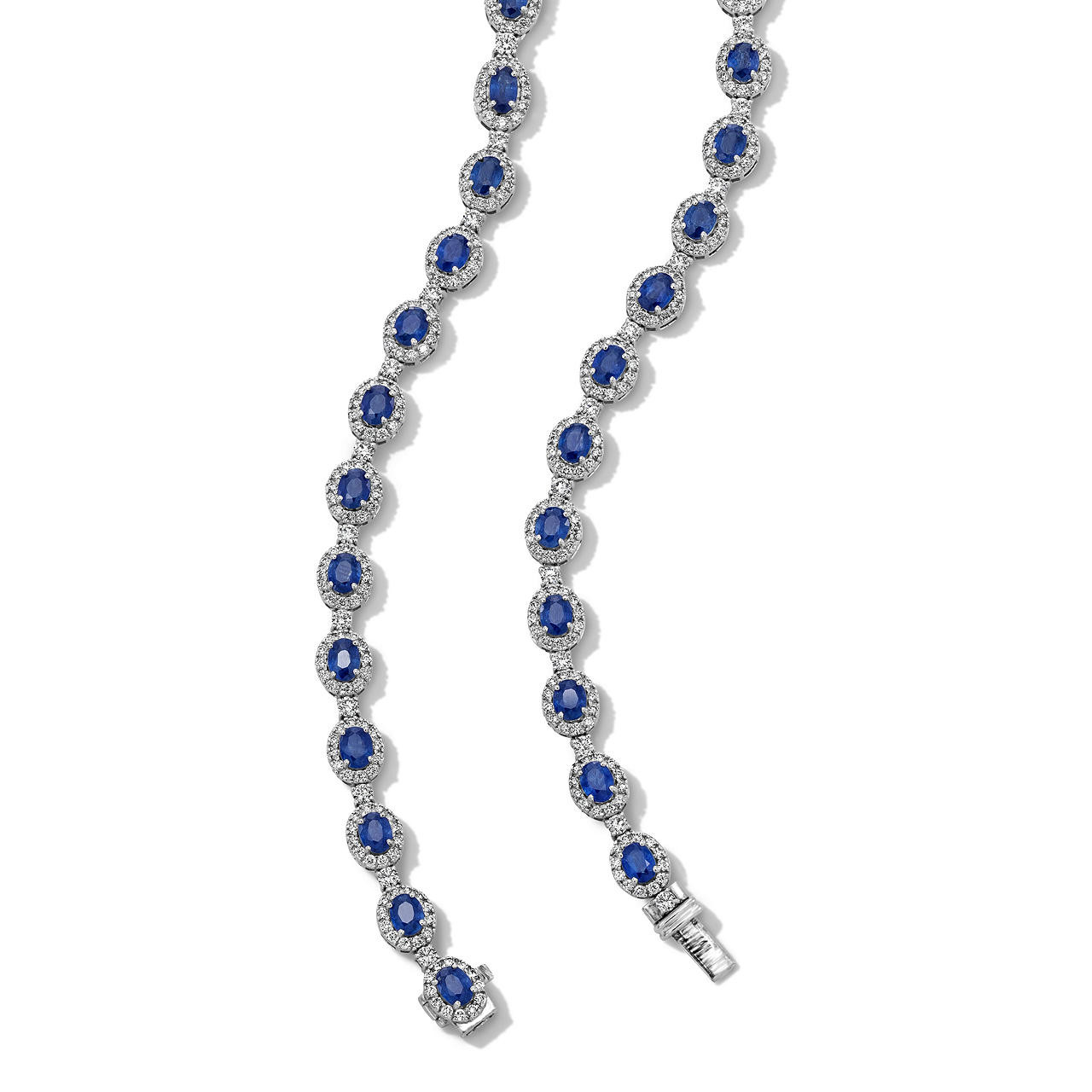 Blue Sapphire Diamond Necklace (16.70tw) 2