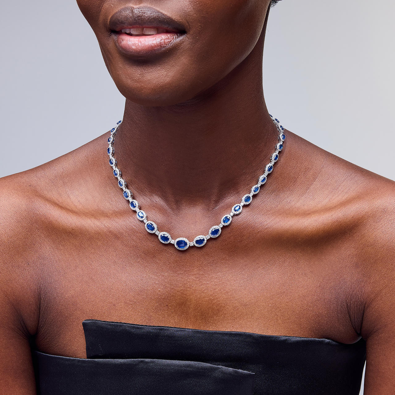 Blue Sapphire Diamond Necklace (16.70tw) 3