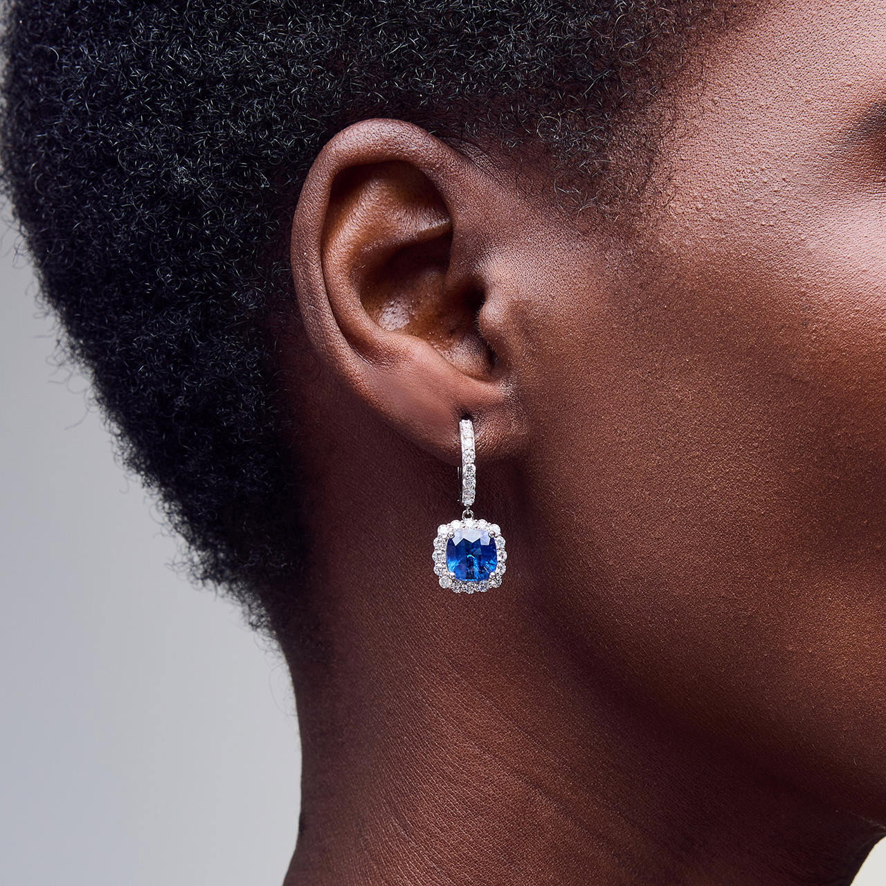 Blue Sapphire Diamond Earrings (5.26tw) 2