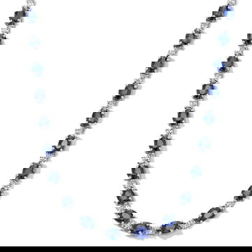 40 ct. Blue Sapphire Diamond Necklace 0