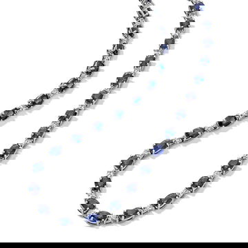 40 ct. Blue Sapphire Diamond Necklace 1