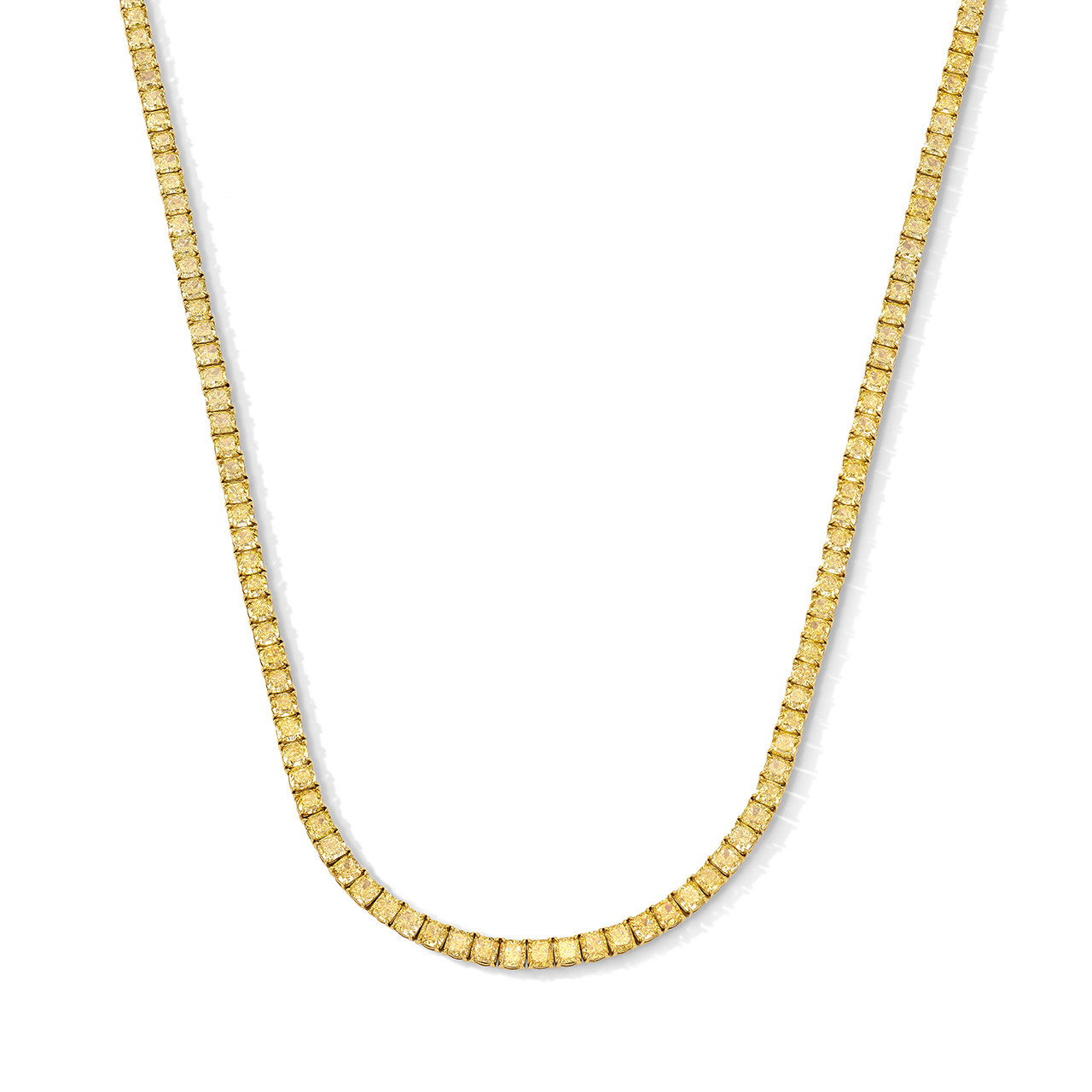 Fancy Yellow Diamond Riviera Necklace (30.17tw) 0