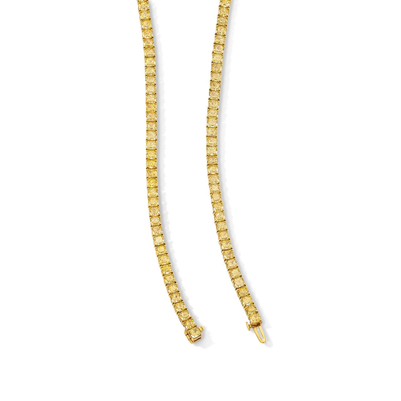 Fancy Yellow Diamond Riviera Necklace (30.17tw) 1