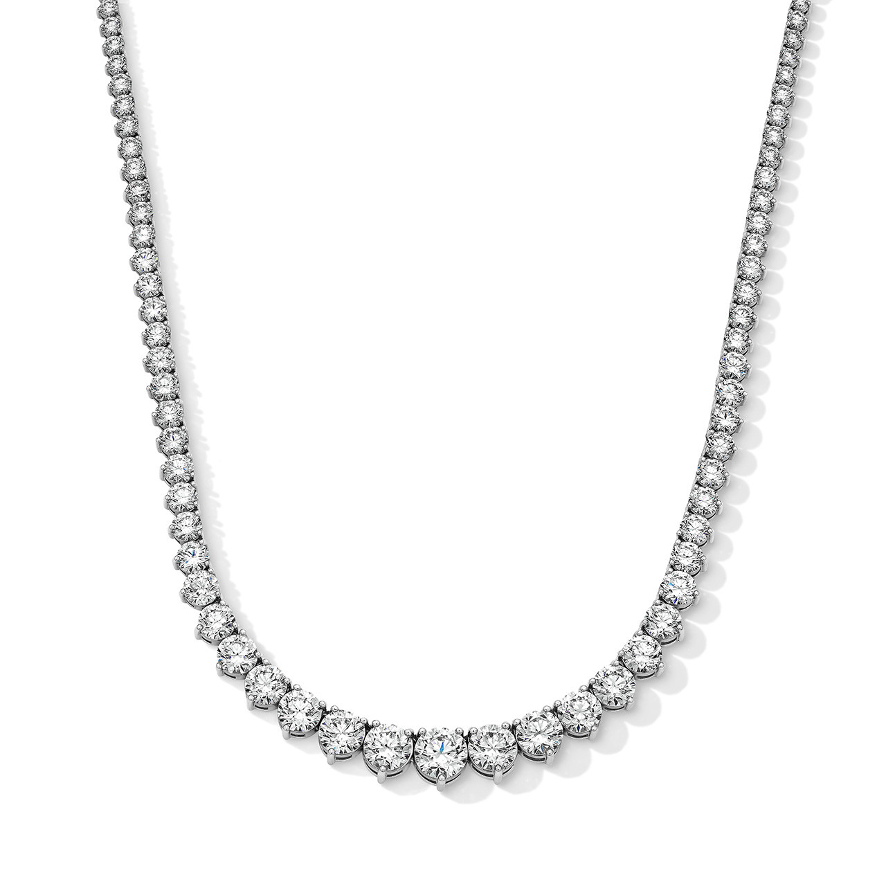 Graduated Diamond Riviera Necklace (25.03tw) 0