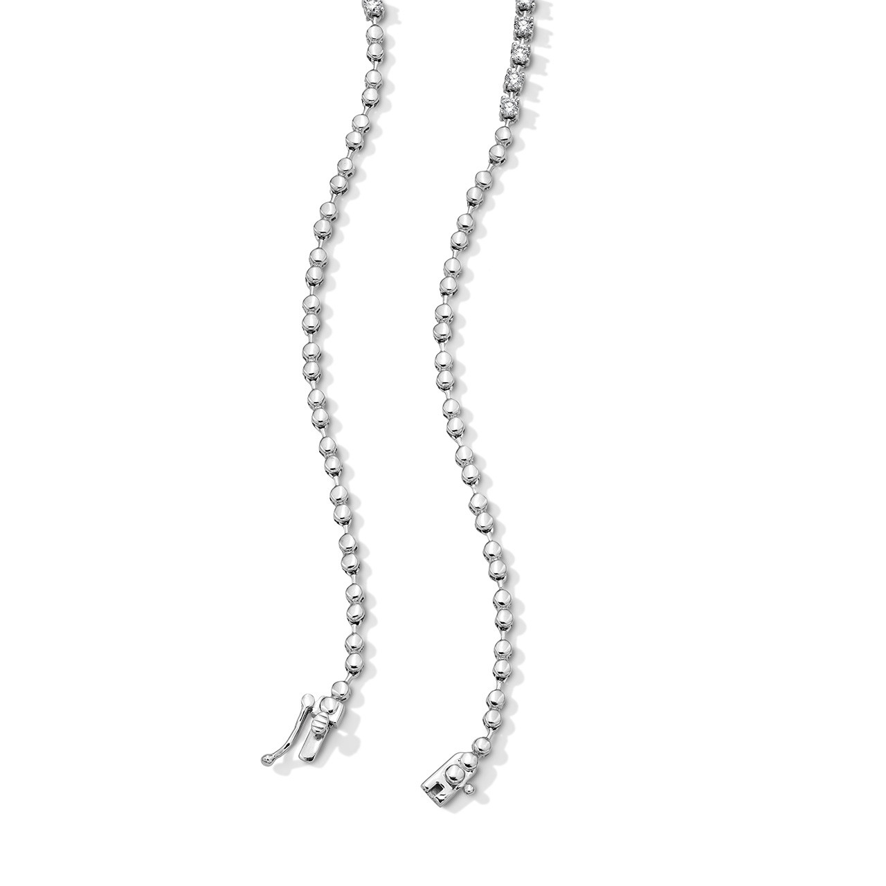 Pear Shaped Blue Sapphire Y-Shape Diamond Necklace (2.10tw)