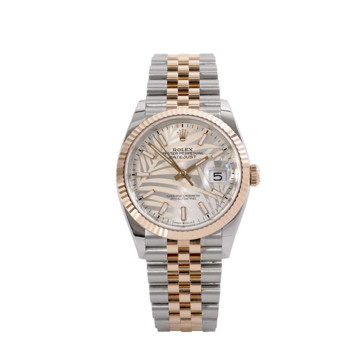 Rolex Datejust 36 Palm Motif Dial Watch | Oystersteel & Everose Gold
