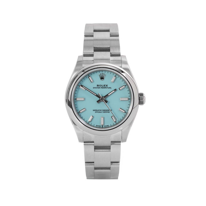 Rolex Oyster Perpetual 31 Turquoise Blue Dial Watch | Oystersteel