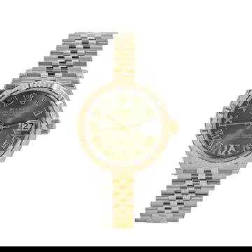 Rolex Datejust 31 Olive Green Dial Watch | Oystersteel & Yellow Gold