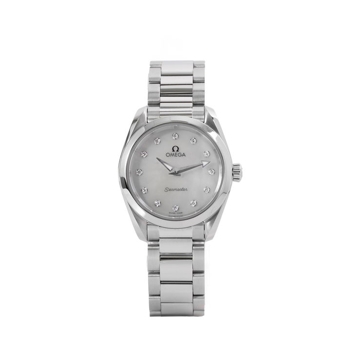 Omega Seamaster Aqua Terra 28 Mother of Pearl Dial Watch | Stainless Steel