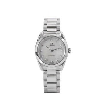 Omega Seamaster Aqua Terra 28 Mother of Pearl Dial Watch | Stainless Steel