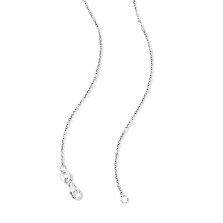 Heart Shape Sapphire Pendant Necklace (3.70tw) In Solid 18K White Gold