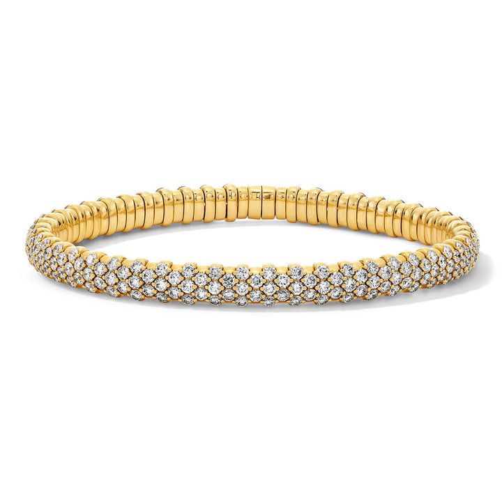 6 ct. Flexible Cluster Diamond Bracelet In Yellow Gold 14K