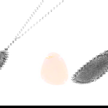 Quartz Halo Diamond Pendant Necklace