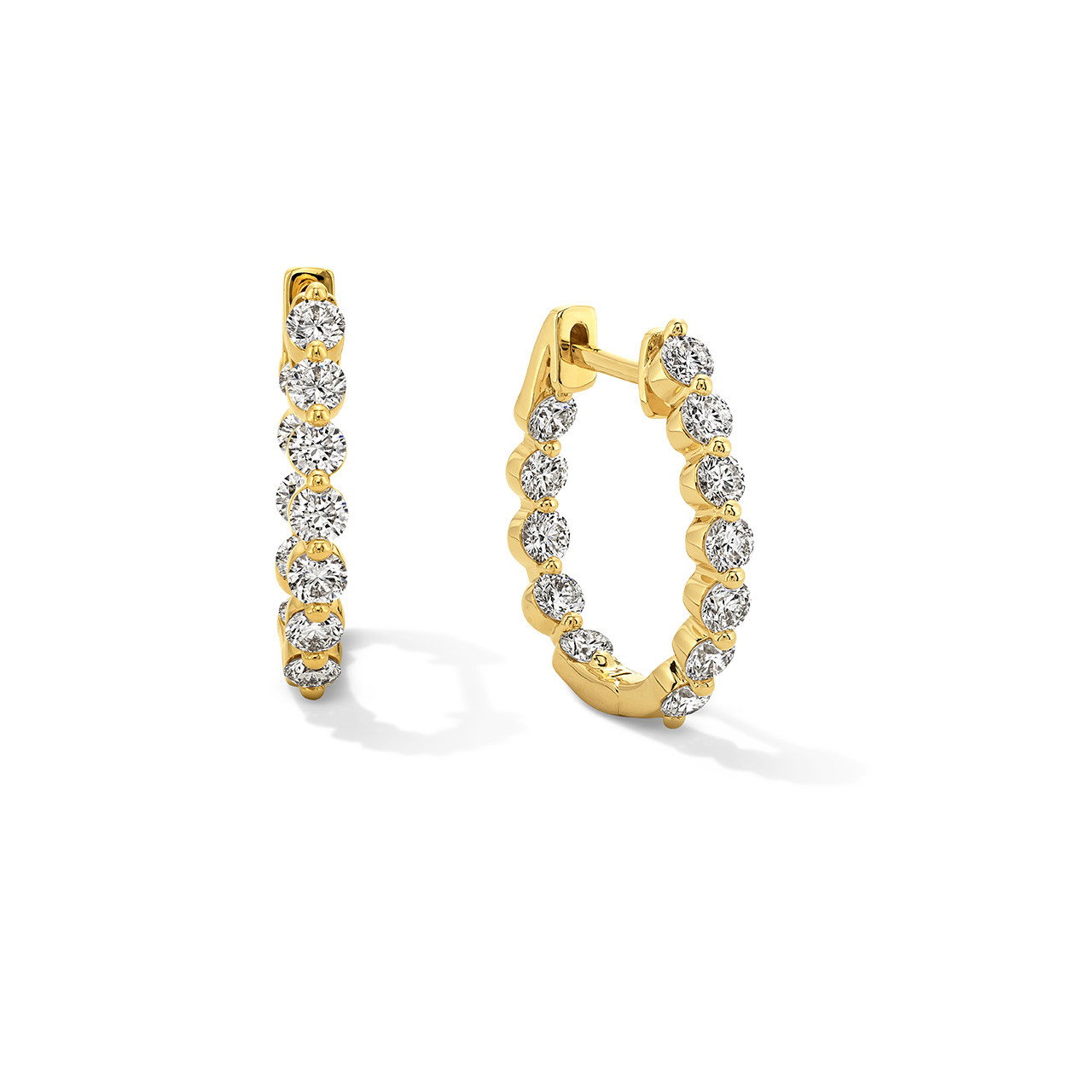 In/Out Diamond Hoop Earrings 0