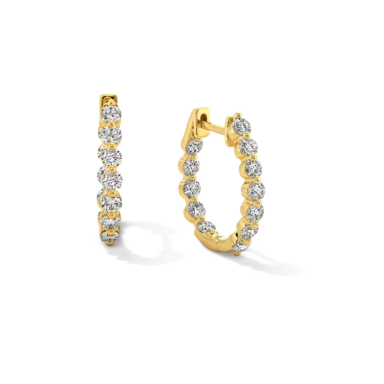 In/Out Diamond Hoop Earrings 0