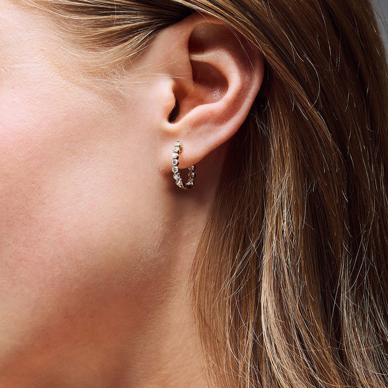 In/Out Diamond Hoop Earrings 1
