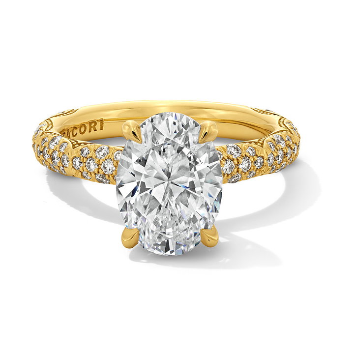 Tacori Founder's Milgrain Engagement Setting In Yellow Gold 18K