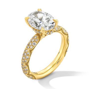 Tacori Founder's Milgrain Engagement Setting In Yellow Gold 18K