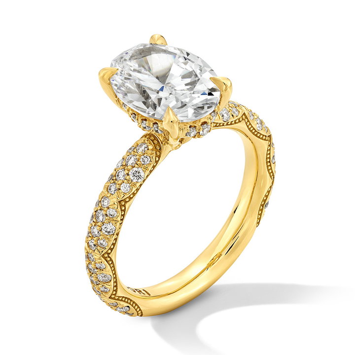 Tacori Founder's Milgrain Engagement Setting In Yellow Gold 18K