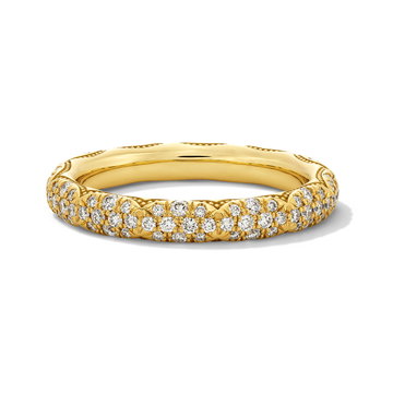 Tacori Founder's French Pave Diamond Wedding Band In Yellow Gold 18K
