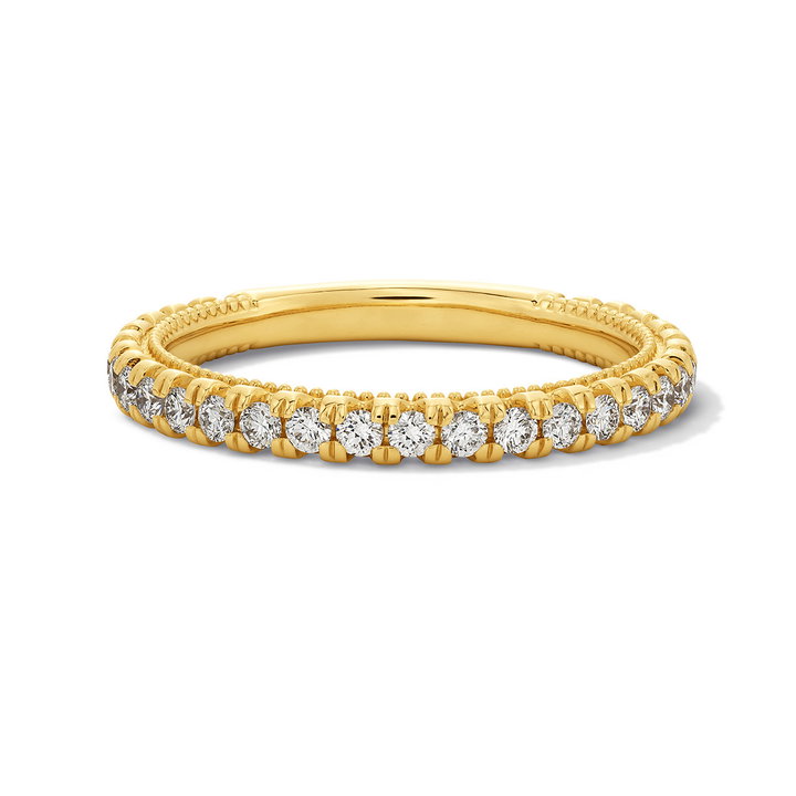 Verragio 3/4 Way Diamond Wedding Band In Yellow Gold 14K