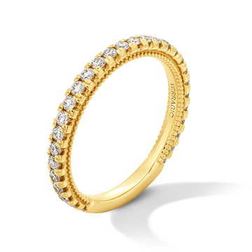 Verragio 3/4 Way Diamond Wedding Band In Yellow Gold 14K