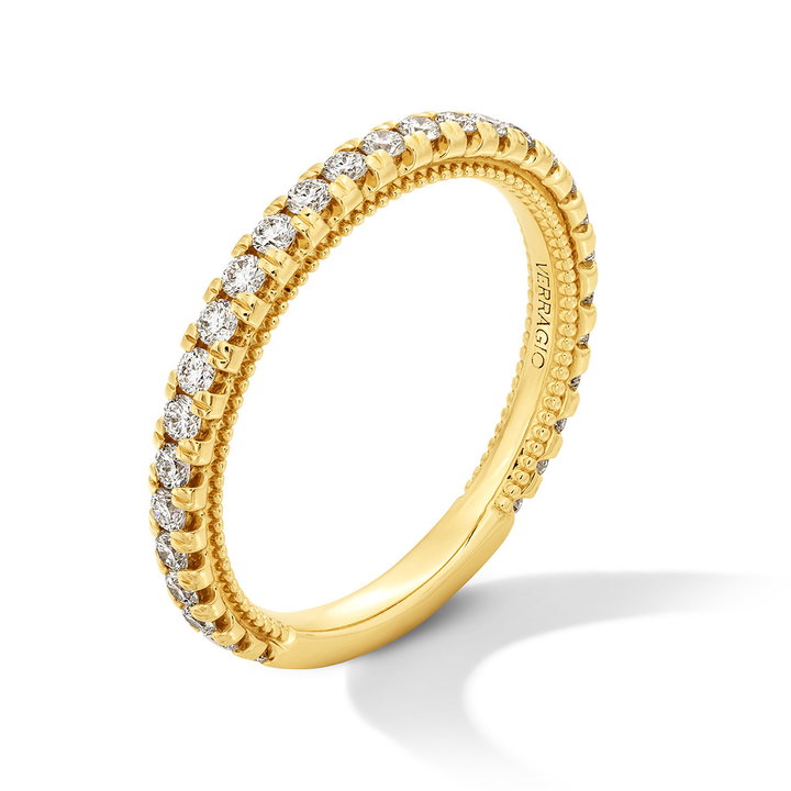 Verragio 3/4 Way Diamond Wedding Band In Yellow Gold 14K