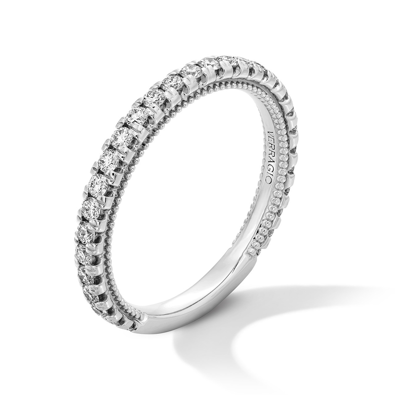 Verragio 3/4 Way Diamond Wedding Band In White Gold 14K 1