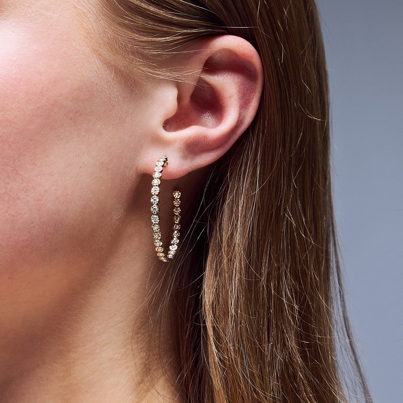 In/Out Illusion Diamond Hoop Earrings 1