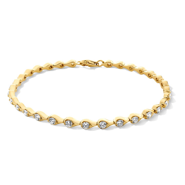 Teardrop Diamond Bracelet In Yellow Gold 14K