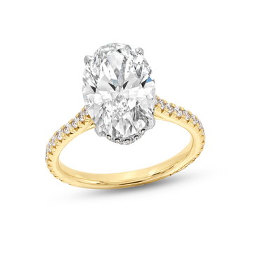 The Seraphina Engagement Ring In White And Yellow Gold 14K