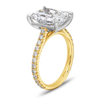 The Catherine Engagement Ring In White And Yellow Gold 14K