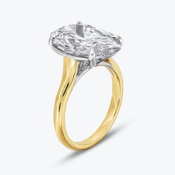 The Elizabeth Engagement Ring In White And Yellow Gold 14K