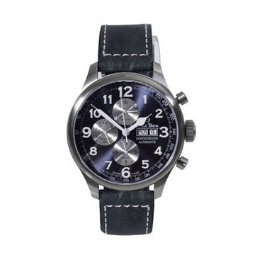 Ernst Benz Chronoscope 47 Blue Dial Watch | Stainless Steel 0