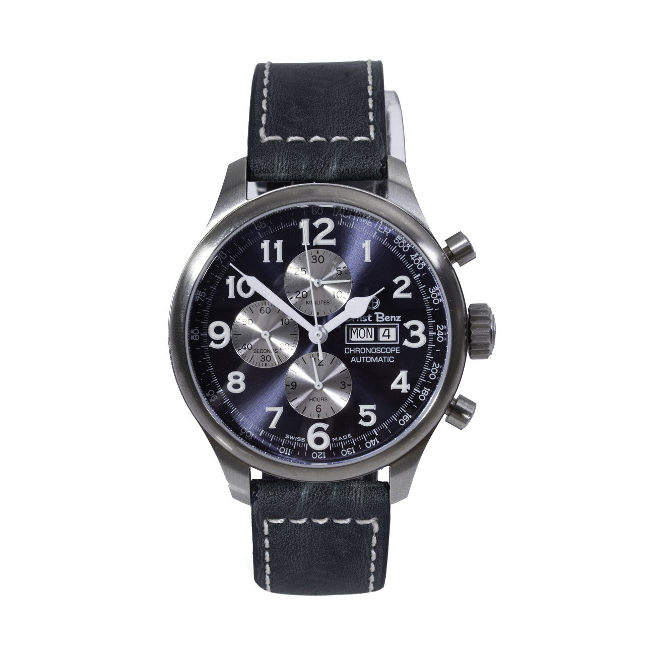 Ernst Benz Chronoscope 47 Blue Dial Watch | Stainless Steel 0