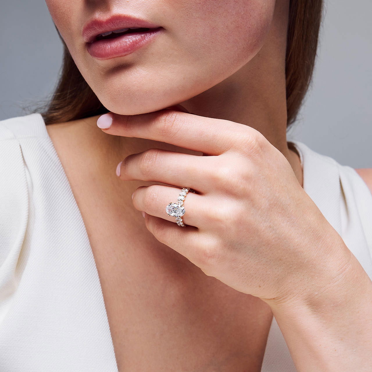 A. Jaffe Hidden Halo 3/4 Way Engagement Setting