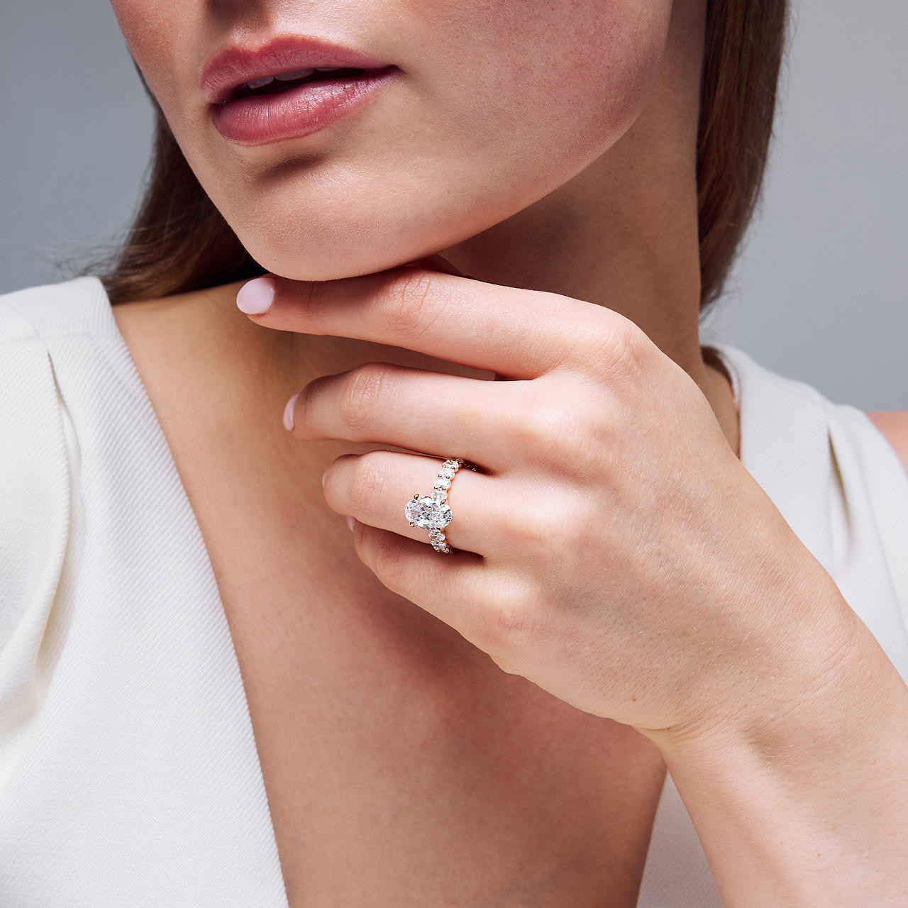 A. Jaffe Hidden Halo 3/4 Way Engagement Setting 1