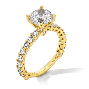 Verragio 3/4 Way Diamond Engagement Setting In Yellow Gold 18K