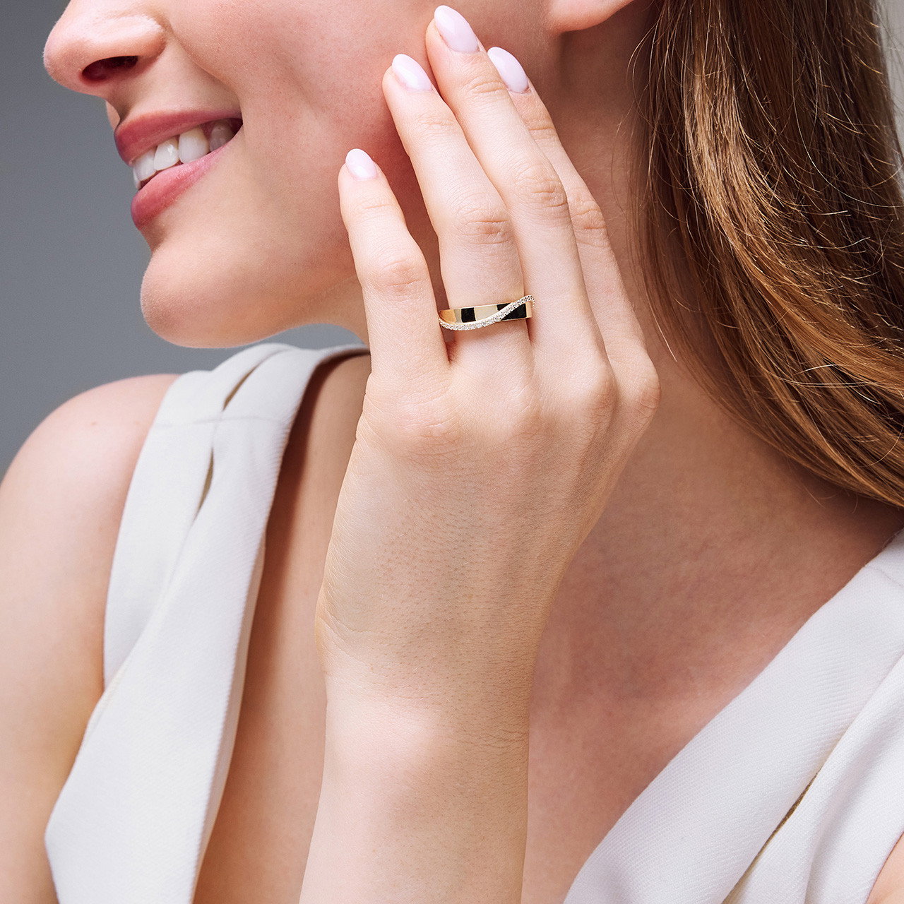Diamond Crossover Ring 2