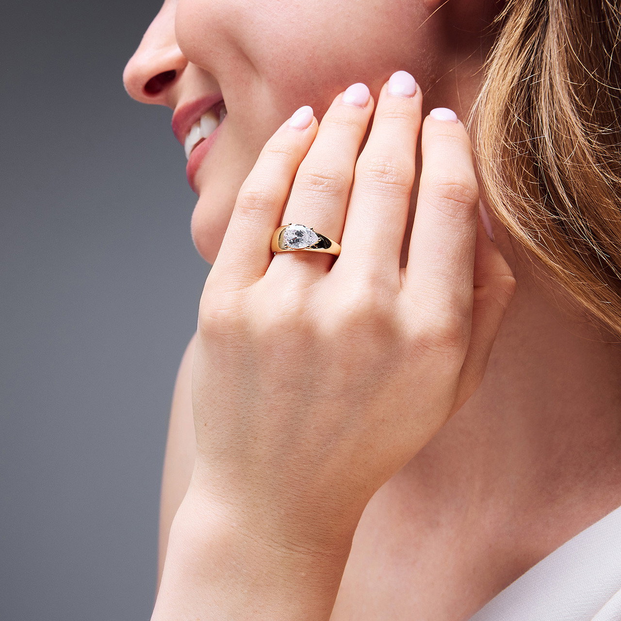 Solitaire High Polished Wide Band Engagement Setting 1